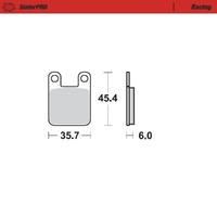 MotoMaster Front Brake Pads for Beta 80 REV 2004-2006 SinterPRO Racing 