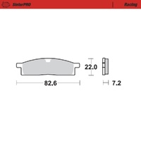 MotoMaster Front Brake Pads for Yamaha TT-R125L BIG WHEEL 2000-2024 SinterPRO Racing 