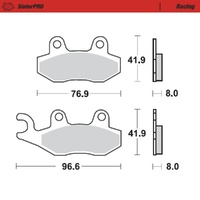 MotoMaster Rear Brake Pads for Triumph 1050 SPEED TRIPLE 94R 2016 SintPRO Race 