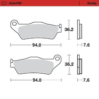 MotoMaster Front Brake Pads for VOR 450 MX 2004 SinterPRO Racing 