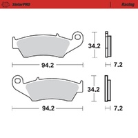 MotoMaster Front Brake Pads for Suzuki DR-Z400S 2005-2016 SinterPRO Racing 
