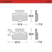 MotoMaster Front Brake Pads for Kawasaki KX65 2000-2025 SinterPRO Racing 