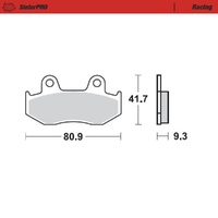 MotoMaster Front Brake Pads for Honda SH150I 2008 SinterPRO Racing 