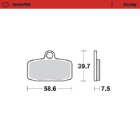 MotoMaster Front Brake Pads for Husqvarna TC85 SW 2014-2020 SinterPRO Racing 