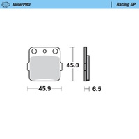 MotoMaster Front Brake Pads for Honda TRX250X 2012 SinterPRO Racing GP 