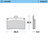 MotoMaster Front Brake Pads for Bimota YB6 1100 1997 SinterPRO Racing GP 