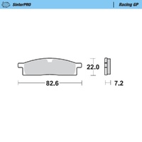 MotoMaster Front Brake Pads for Yamaha YZ80LW BIG WHEEL 1994-2001 SinterPRO Racing GP 