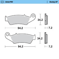 MotoMaster Front Brake Pads for Beta RR 300 2T Race 2015-2024 SinterPRO Race GP 