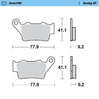 MotoMaster Rear Brake Pads for Ducati 1000 GT 2005-2010 SinterPRO Racing GP 