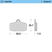 MotoMaster Front Brake Pads for KTM 250 FREERIDE 2014-2020 SinterPRO Racing GP 