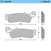 MotoMaster Front Brake Pads for Yamaha YZ250 2022-2025 SinterPRO Racing GP 