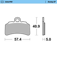 MotoMaster Front Brake Pads for Gas Gas TXT 250 RACING 2019-2025 SinterPRO Racing GP 