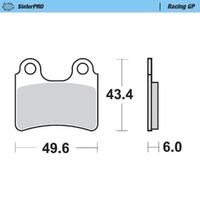 MotoMaster Front Brake Pads for Beta 250 REV 2005-2006 SinterPRO Racing GP 
