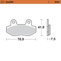 MotoMaster Front Brake Pads for Hyosung XRX125 1999-2006 RoadPRO Sinter 