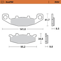MotoMaster Front Brake Pads for Suzuki GSX250S KATANA 1989-1992 RoadPRO Sinter 