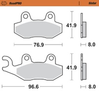 MotoMaster Front Left Brake Pads for Kawasaki KRF750 TERYX 2008-2013 RoadPRO Sint 
