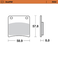 MotoMaster Front Brake Pads for Suzuki GV1400 CAVALCADE 1986-1988 RoadPRO Sint 