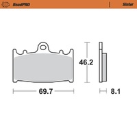 MotoMaster Front Brake Pads for Husaberg FS450 2004-2005 RoadPRO Sinter 