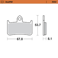 MotoMaster Front Brake Pads for Honda VTR1000F FIRESTORM 1997-2006 RoadPRO Sint 