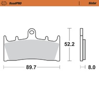 MotoMaster Front Brake Pads for Kawasaki ZX-9R 1996-2003 RoadPRO Sinter 