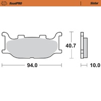 MotoMaster Front Brake Pads for Italjet 250 JUPITER 2002-2003 RoadPRO Sinter 