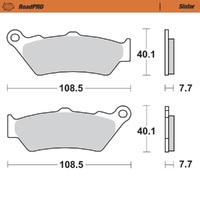 MotoMaster Front Brake Pads for Ducati 1000 GT 2005-2010 RoadPRO Sinter 