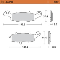 MotoMaster Front Brake Pads for Kawasaki W800 2011-2024 RoadPRO Sinter 