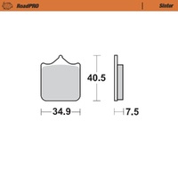MotoMaster Front Brake Pads for Ducati 999 S 2003-2006 RoadPRO Sinter 