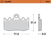 MotoMaster Front Brake Pads for BMW K1300 GT 2009-2010 RoadPRO Sinter 