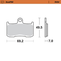 MotoMaster Front Brake Pads for Victory VEGAS JACKPOT 1731 2011-2012 RoadPRO Sint 