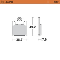 MotoMaster Front Brake Pads for Kawasaki ZX-12R ZX12 2004-2006 RoadPRO Sinter 