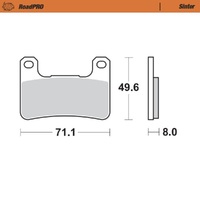 MotoMaster Front Brake Pads for Suzuki V-STROM 1050 2023-2024 RoadPRO Sinter 