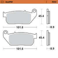 MotoMaster Front Brake Pads for Harley 883 (XLH883L) SPORTSTER LOW 2009-2010 RoadPRO Sinter 