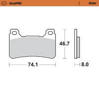 MotoMaster Front Brake Pads for Honda CB1000R 2009-2011 RoadPRO Sinter 