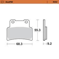 MotoMaster Front Brake Pads for Aprilia 750 DORSODURO 2008-2013 RoadPRO Sinter 