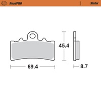 MotoMaster Front Brake Pads for BMW G310 GS 2017-2024 RoadPRO Sinter 
