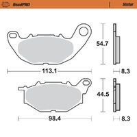 MotoMaster Front Brake Pads for Yamaha X-MAX 300 2017-2024 RoadPRO Sinter 