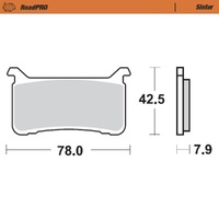 MotoMaster Front Brake Pads for Honda CMX1100 2021-2024 RoadPRO Sinter 