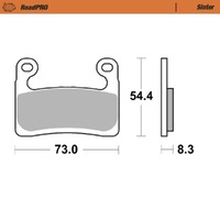 MotoMaster Front Brake Pads for BMW R1250 RT 2019-2023 RoadPRO Sinter 