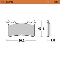 MotoMaster Front Brake Pads for BMW M1000 RR 2021-2023 RoadPRO Sinter 
