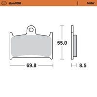 MotoMaster Front Brake Pads for Suzuki GSF1200 BANDIT 1996-2000 RoadPRO Sinter 