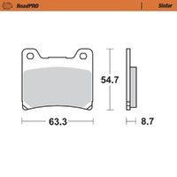 MotoMaster Rear Brake Pads for Yamaha FZR600 1989-1993 RoadPRO Sinter 