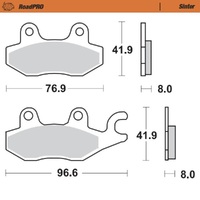 MotoMaster Rear Brake Pads for Kawasaki Z400 2019-2024 RoadPRO Sinter 