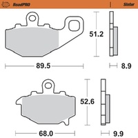 MotoMaster Rear Brake Pads for Kawasaki ZX-6R NINJA 2007-2012 RoadPRO Sinter 