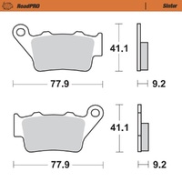 MotoMaster Rear Brake Pads for Husqvarna WRE125 1995 RoadPRO Sinter 