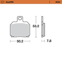 MotoMaster Rear Brake Pads for Laverda 800 TTS 1998-2000 RoadPRO Sinter 