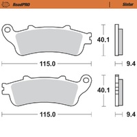 MotoMaster Rear Brake Pads for Honda VT1300CR ABS 2011-2012 RoadPRO Sinter 