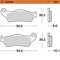 MotoMaster Rear Brake Pads for BMW K1300 GT 2009-2010 RoadPRO Sinter 