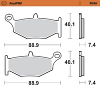 MotoMaster Rear Brake Pads for Suzuki GSX-R600 2006-2010 RoadPRO Sinter 
