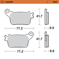 MotoMaster Rear Brake Pads for Yamaha YZF-R1M 2015-2024 RoadPRO Sinter 